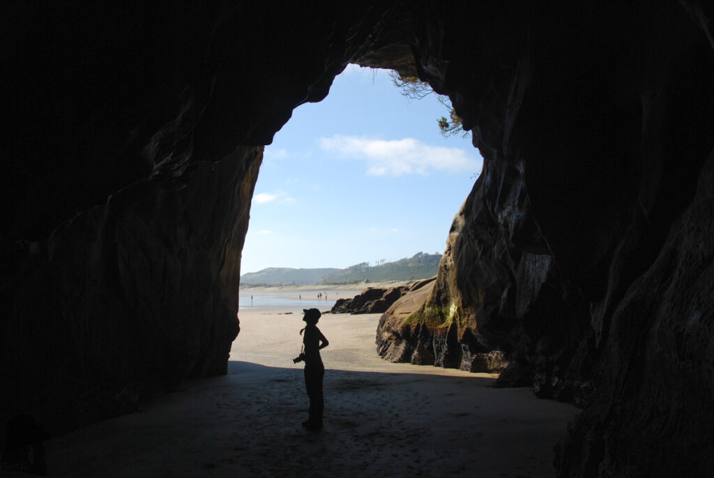 Muriwai Beach, the Gannet Colony, and the Healing Waves along the Western Coast of Auckland Muriwai Grotto
