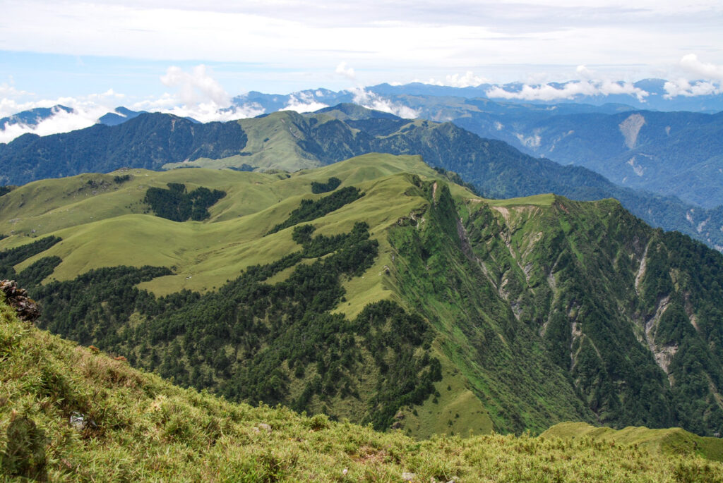 Nenggao-Andongjun Trail (能高安東軍); Hiking on the Dreamy Alpine Grassland The view from Nenggaoshan South Peak