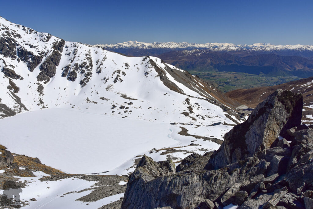 Lake Alta, a Short Hike in The Remarkables Ski Area Lake Alta in white