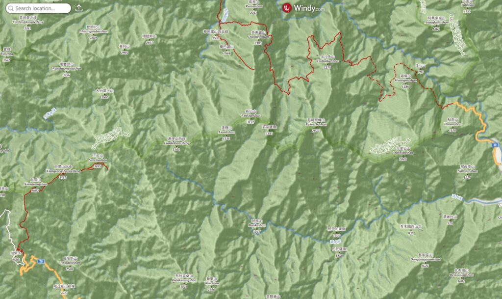 Sinkang Trail (新康橫斷), the Alpine Hike that Traverses Historic Events Sinkang Trail map