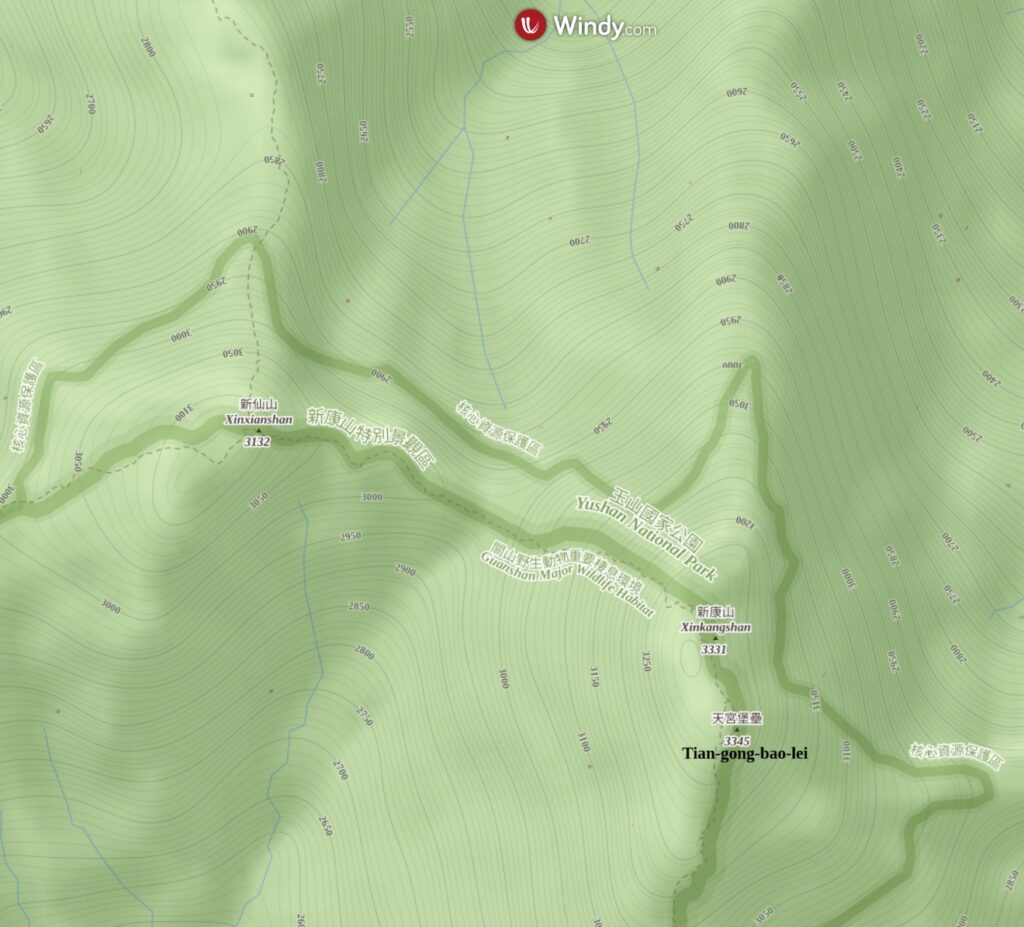 Sinkang Trail (新康橫斷), the Alpine Hike that Traverses Historic Events Sinkangshan map