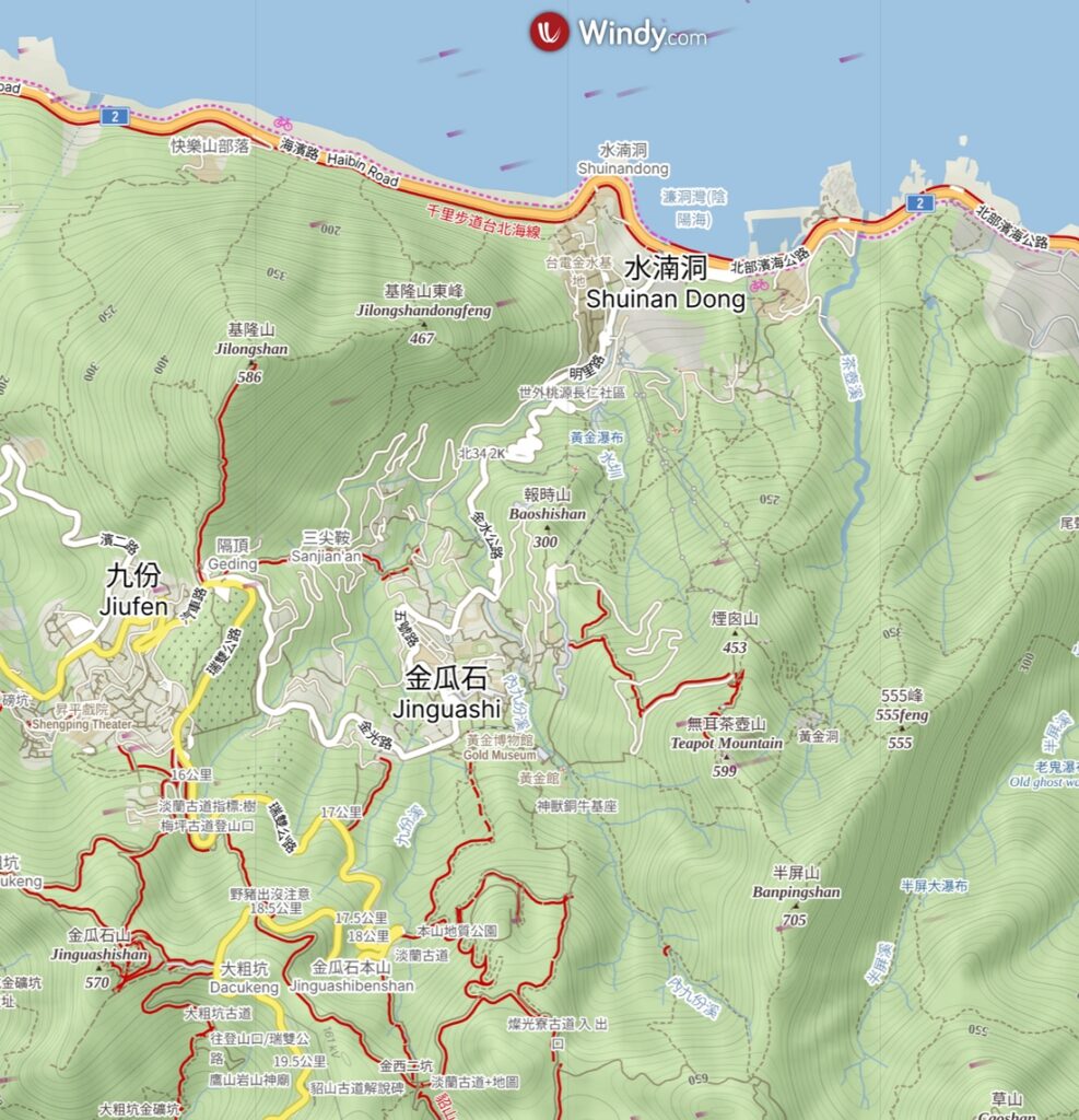 Teapot Mountain (茶壺山), Enjoy the Sweeping Vista of Jinguashi on a Popular Track Teapot Mountain map