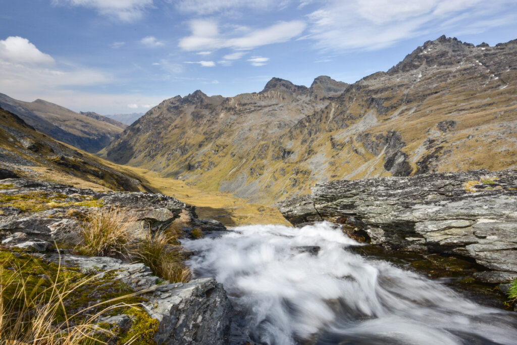 Wye Creek Basin, The Remarkables, Camping by the Gorgeous Lake in a Hidden Valley flowing water of Wye Creek