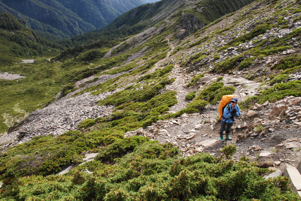 This was my partner’s third attempt to reach the top of Xueshan.