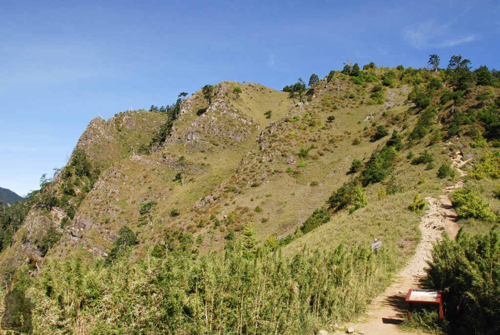 The trail to Xueshan East Peak